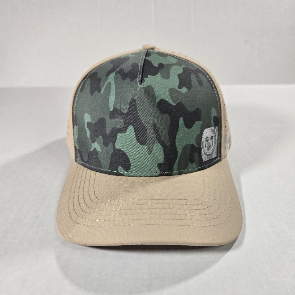 Alter Ego Running Coaster Snapback Vented One Size Fits All Green Camo NWOT